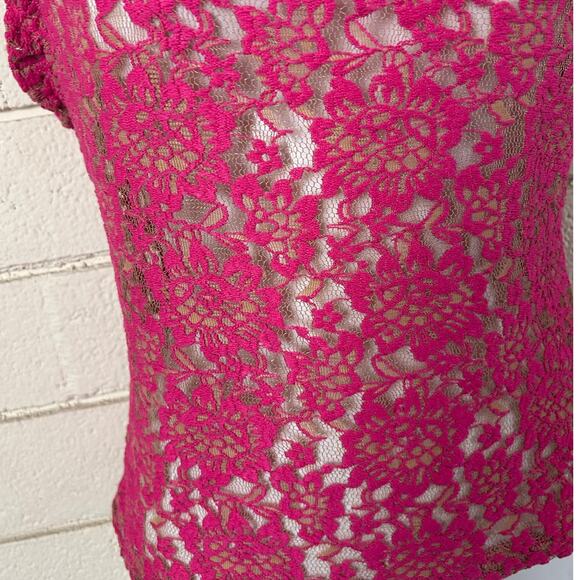 Anthropologie Dolan Pink Rose Ruffled Top size XS - Picture 5 of 8